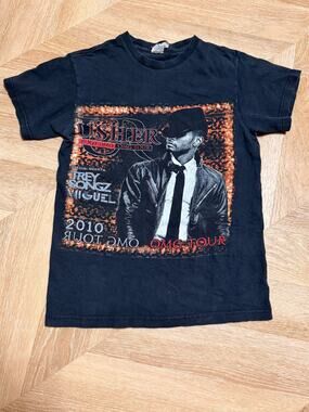 Usher 2010 OMG Tour Trey Songz Miguel Black Concert Tee